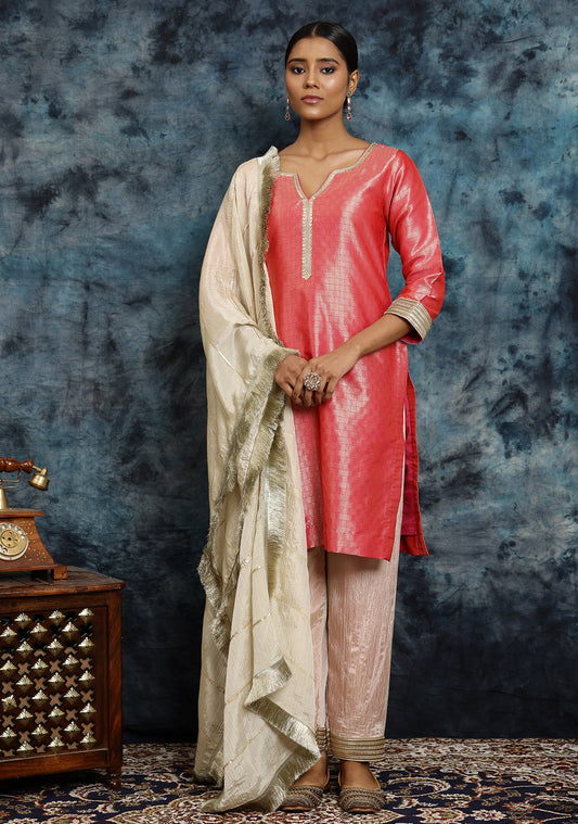 Gulabi Ghazal Kurta Set